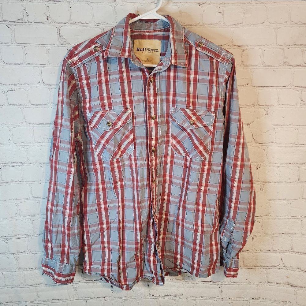 Men's Ruff Hewn longsleeve button-down shirt, size small